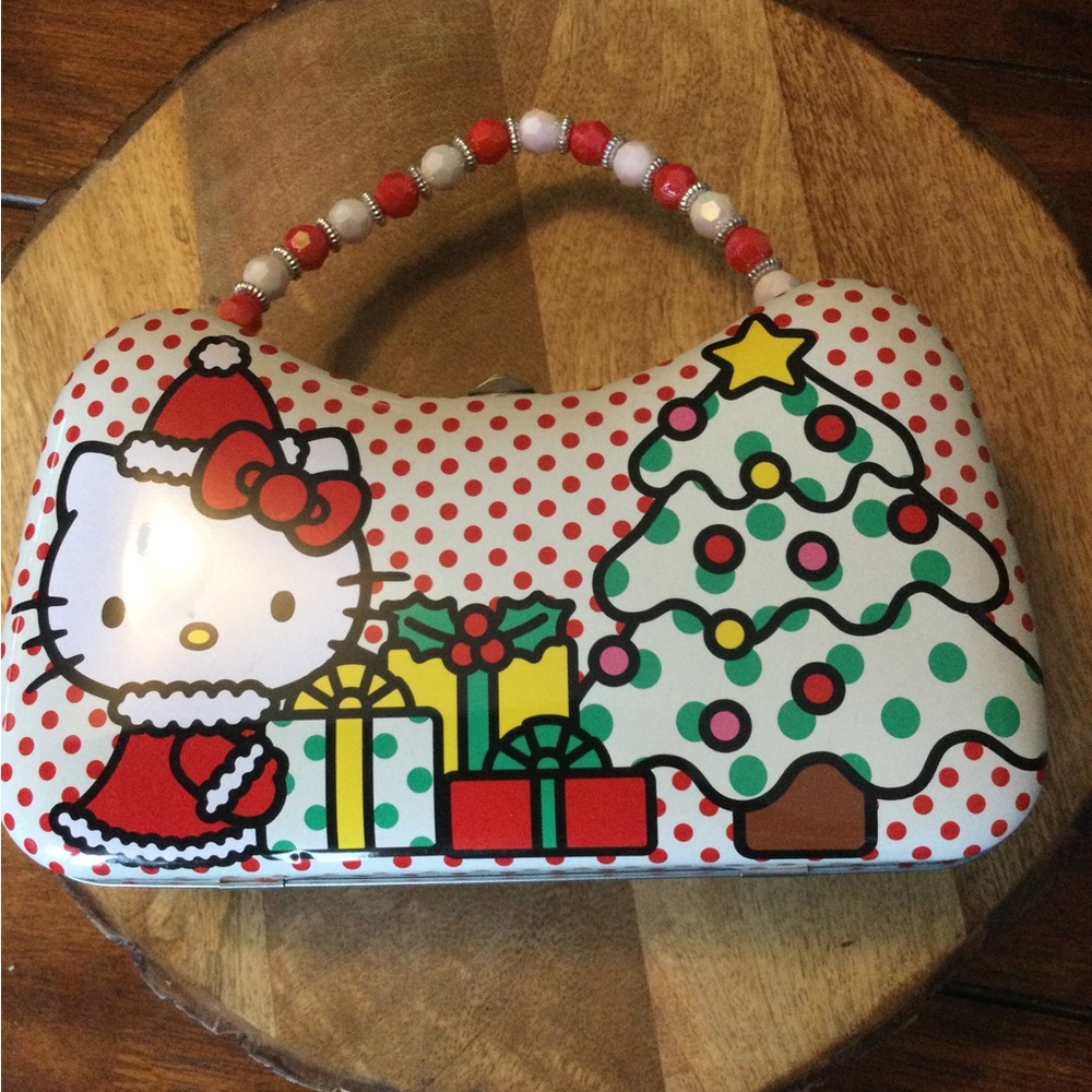 Hello Kitty by Sanrio 2023 Carry All Metal Tin Purse Christmas NEW